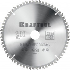 Пильный диск по алюминию Multi Material, 230 х 30 мм, 64Т KRAFTOOL 36953-230-30