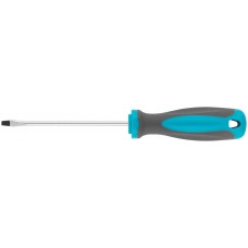 Отвертка, CrV сталь, прорезиненная ручка SL4 x 100 мм (53707М)