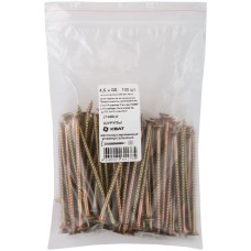 Шурупы желтопассированные, универсальные 4,5 х 80 100 шт Фасовка (21480-0)