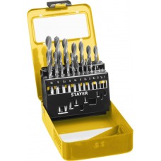 Набор сверл по металлу быстрорежущая сталь P6M5 класс В мет.бокс Professional HSS-R STAYER 19 шт (1-10 мм) 29602-H19-M_z01  
