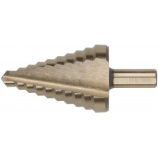 Сверло ступенчатое HSS Co5% ( Р6М5К5 ) по металлу, 10 ступеней, 9-36 мм