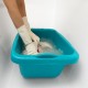 Таз пластмассовый прямоугольный 25 л, бирюзовый, Home Palisad (929935)
