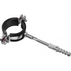 Хомут трубный с сантехнической шпилькой и дюбелем 1 1/4, цинк, 1 шт ЗУБР 37866-40-45