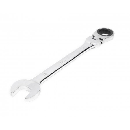 Ключ комбинированный трещоточный шарнирный 36х36 мм хромирование HORTZ