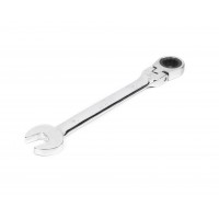 Ключ комбинированный трещоточный шарнирный 16х16 мм хромирование HORTZ