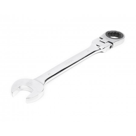 Ключ комбинированный трещоточный шарнирный 46х46 мм хромирование HORTZ