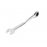 Ключ комбинированный трещоточный удлиненный 13х13 мм с изогнутой рукояткой хром HORTZ
