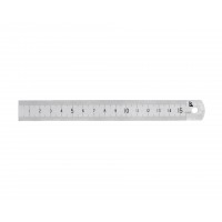 Линейка измерительная 150х19х0.5мм металлическая КЛБ