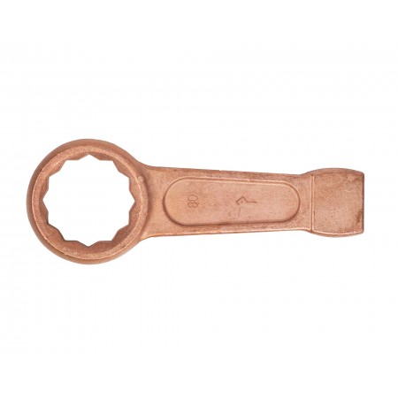 Ключ накидной односторонний ударный 80 мм омеднение