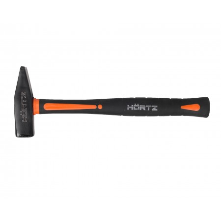 Молоток слесарный 1.0 (кг) квадратный боек с фиберглассовой обрезиненной рукояткой HORTZ