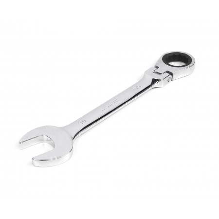 Ключ комбинированный трещоточный шарнирный 30х30 мм хромирование HORTZ