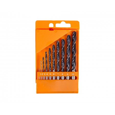 Набор сверл по металлу из 10 шт. 1-10 мм Р6М5 HORTZ