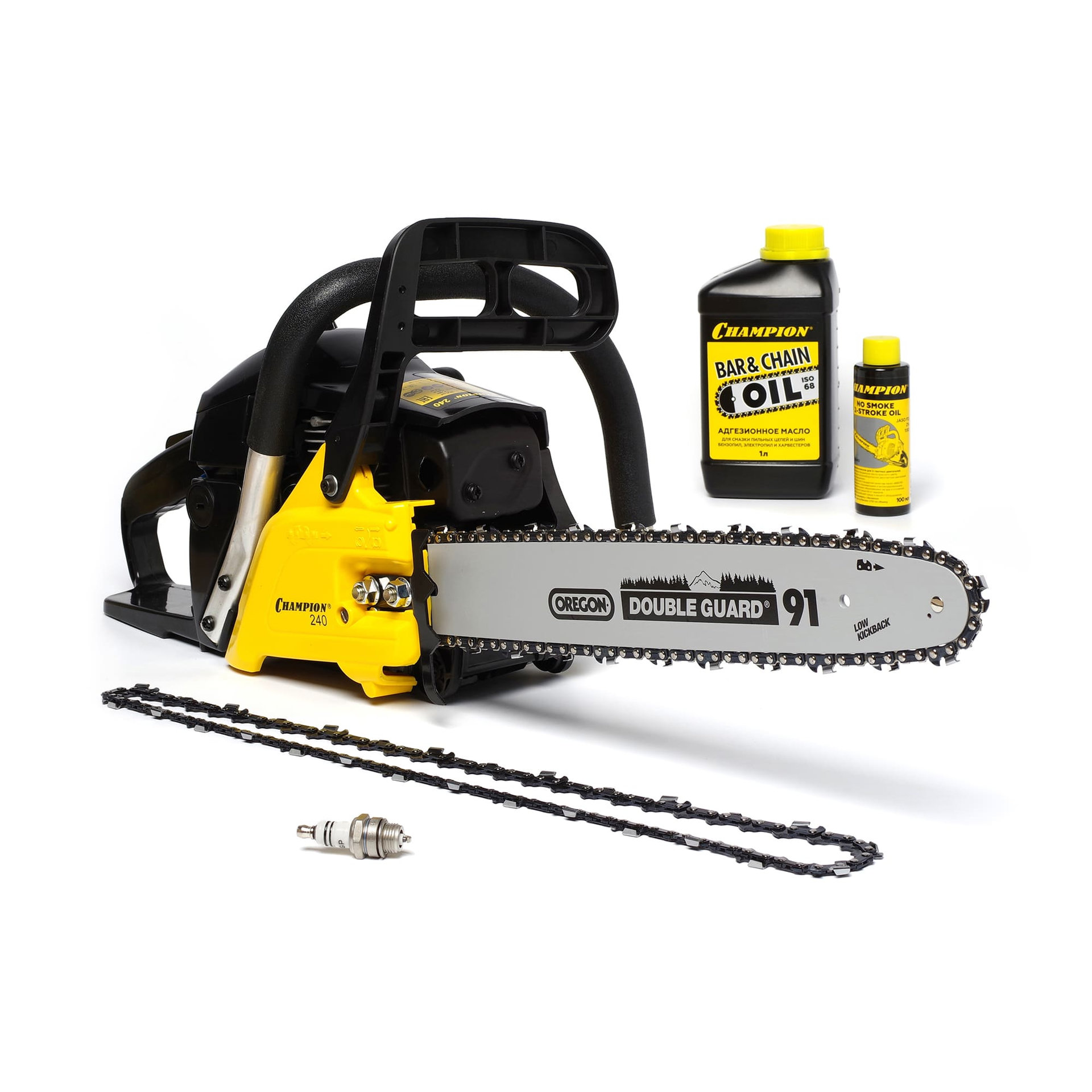 Бензопила CHAMPION 240-16-3/8-1,3-56 (1,7кВт 39,6см? легкий старт 4,3кг) 240-16