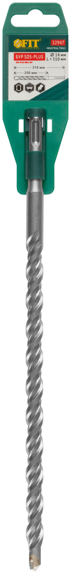 Бур по бетону SDS PLUS с двойной резьбой 14х310 мм (32947)