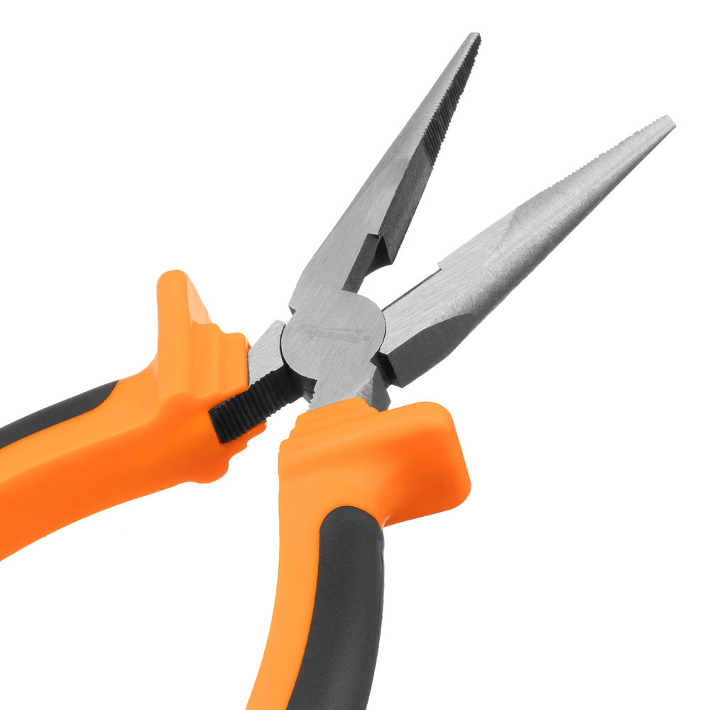 Длинногубцы прямые Comfort, 180 мм, шлифованные, двухкомпонентные рукоятки Sparta (17167)