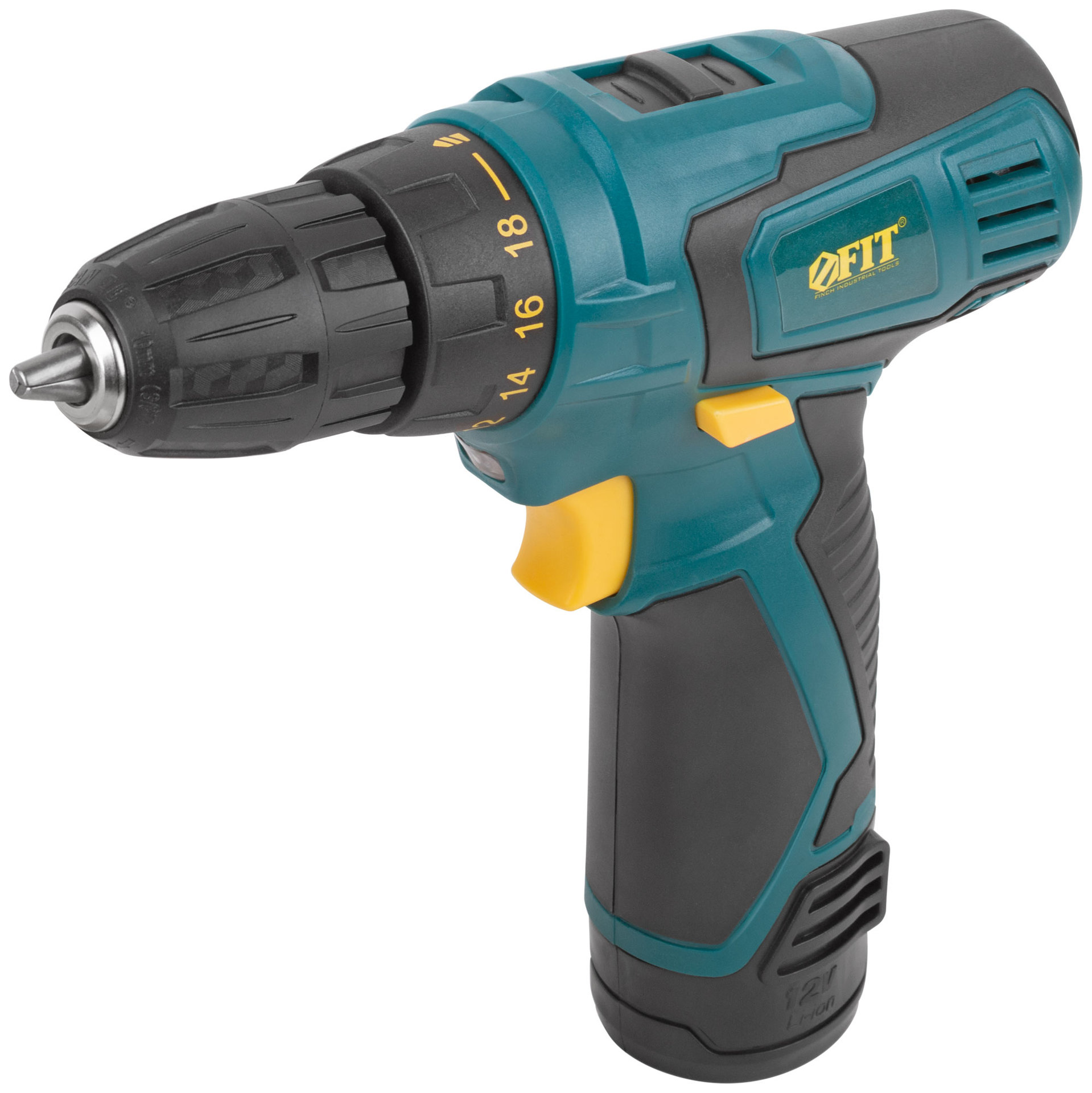 Дрель-Шуруповерт акк. 12 В; 0-650 об/мин; 15 Нм; 1 (Li-Ion) 1,3 Ач; 1 ч.; рез. накл.; коробка (80179)