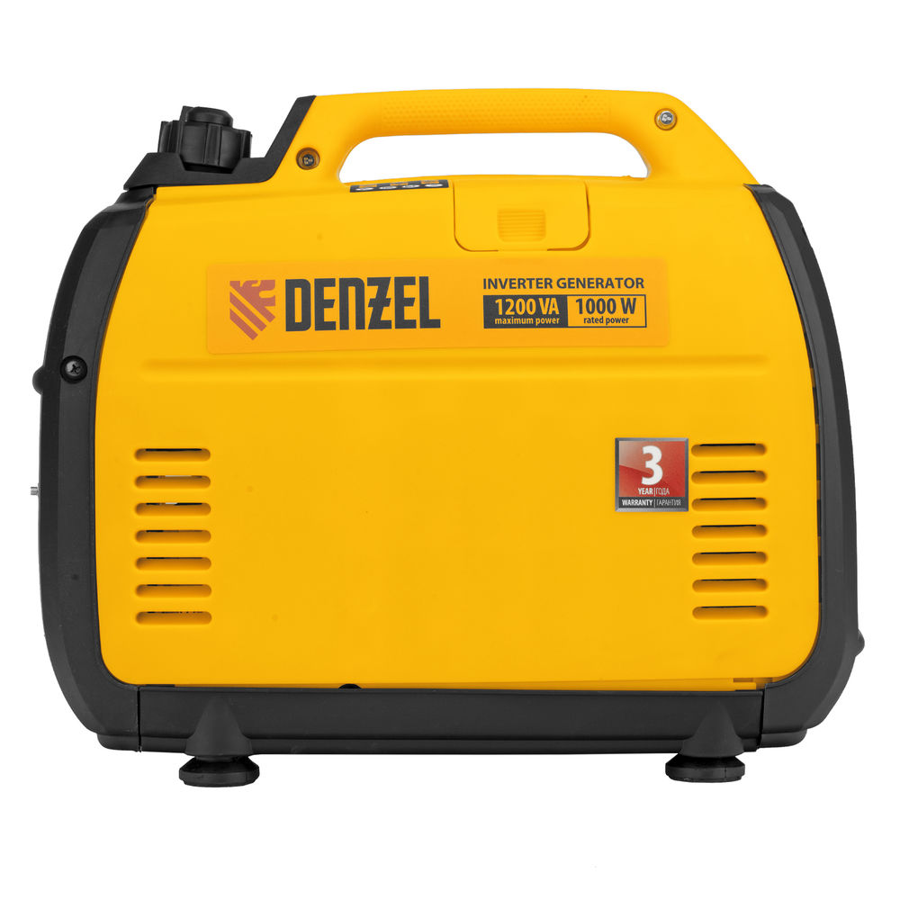Генератор инверторный GT-1200iS, 1.2 кВт, 230 В, бак 2.4 л, закрытый корпус, ручной старт Denzel (94701)