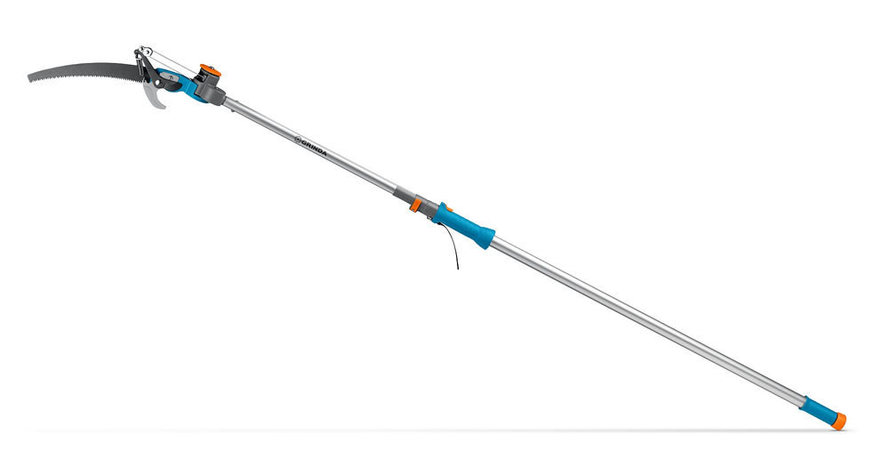 Телескопический высоторез с пилой GX-4000, длина 2-2,8 м, пила 350мм, рез до 30 мм, лезвия из нержавеющей стали, PROLine GRINDA 424530