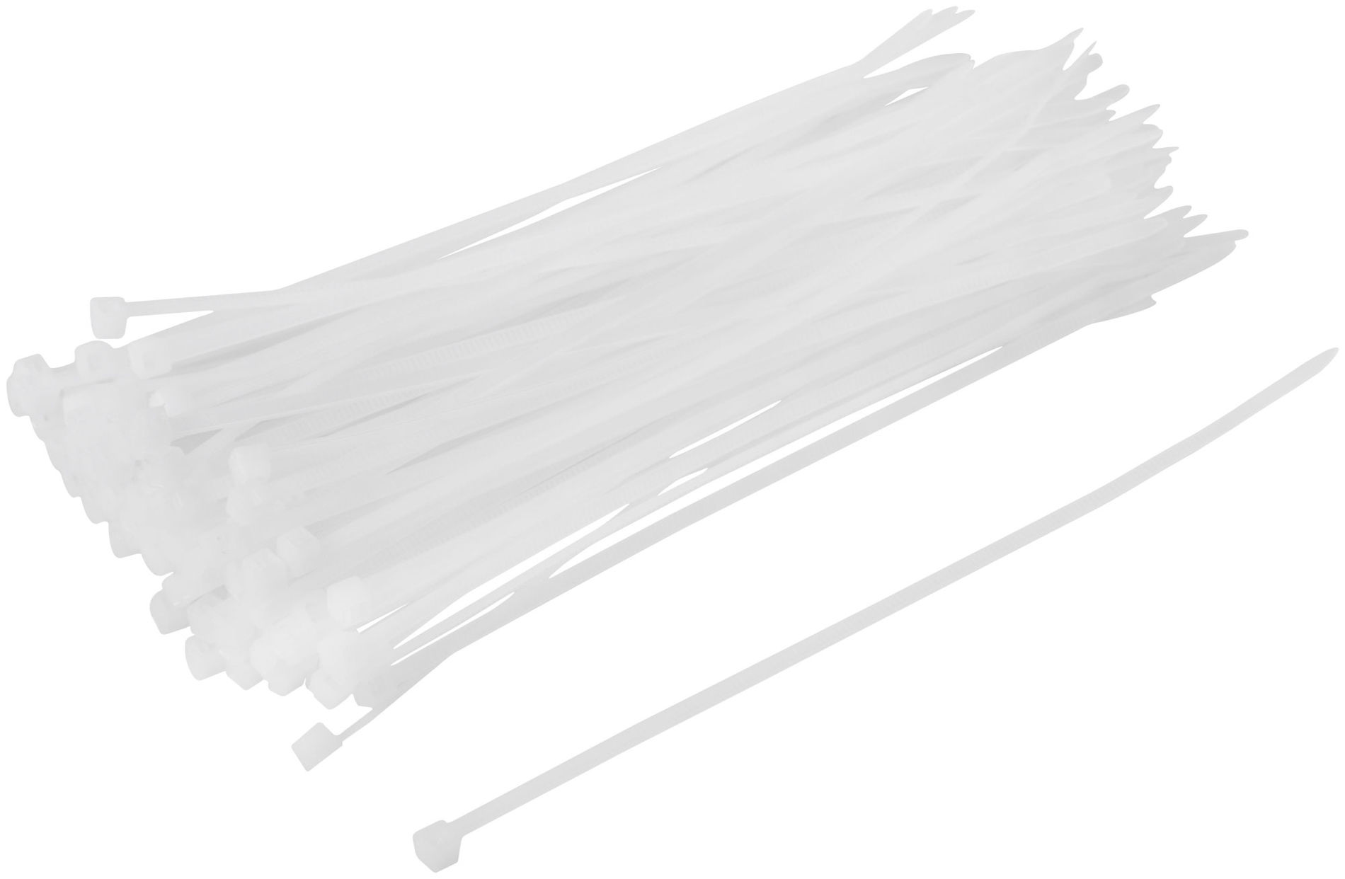 Хомуты нейлоновые для проводов, белые 100 шт., 2,5х150 мм (60244М)