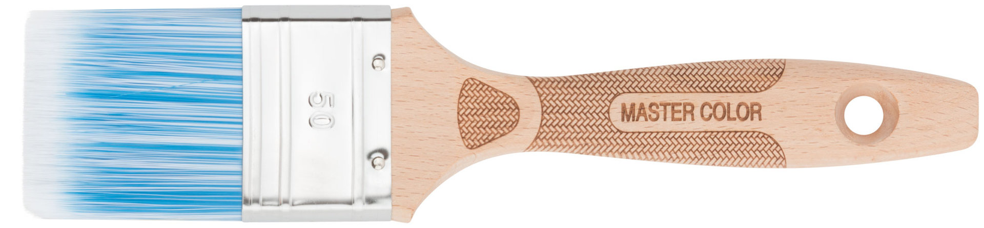 Кисть флейцевая, толщ. 16 мм, ПБТ-щетина, нерж. обжим., буковая ручка, ширина 50 мм (30-0033)