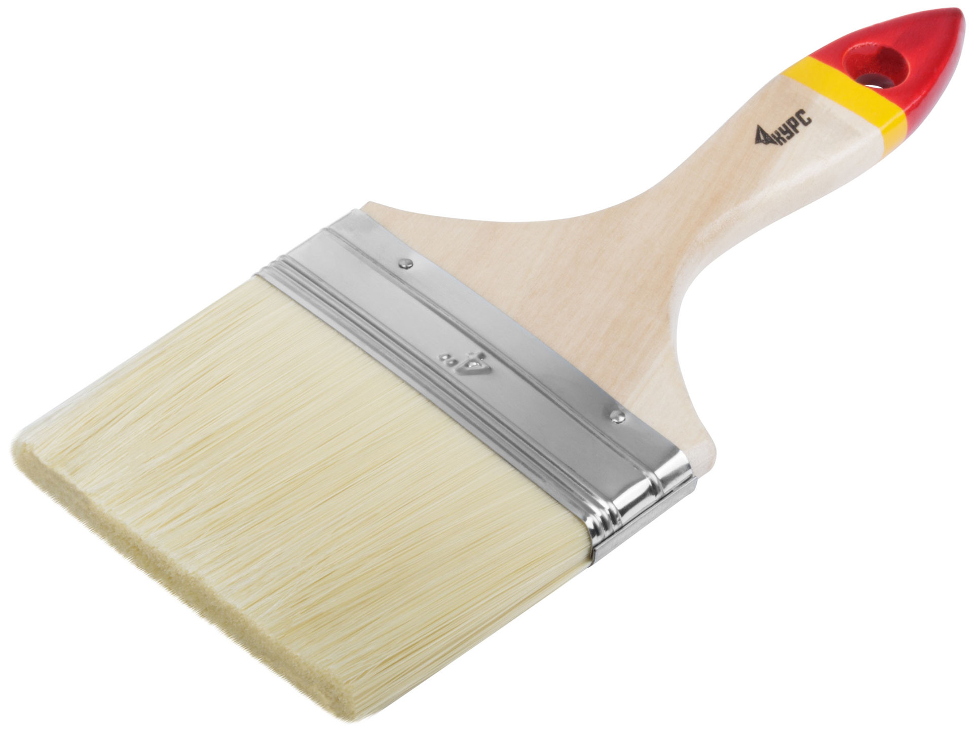 Кисть флейцевая Модерн, иск. щетина, деревянная ручка 4 (100 мм) (00868)