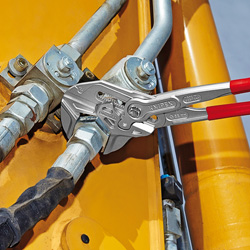 Клещи переставные-гаечный ключ, зев 85 мм, длина 400 мм, хром, обливные ручки (KN-8603400)