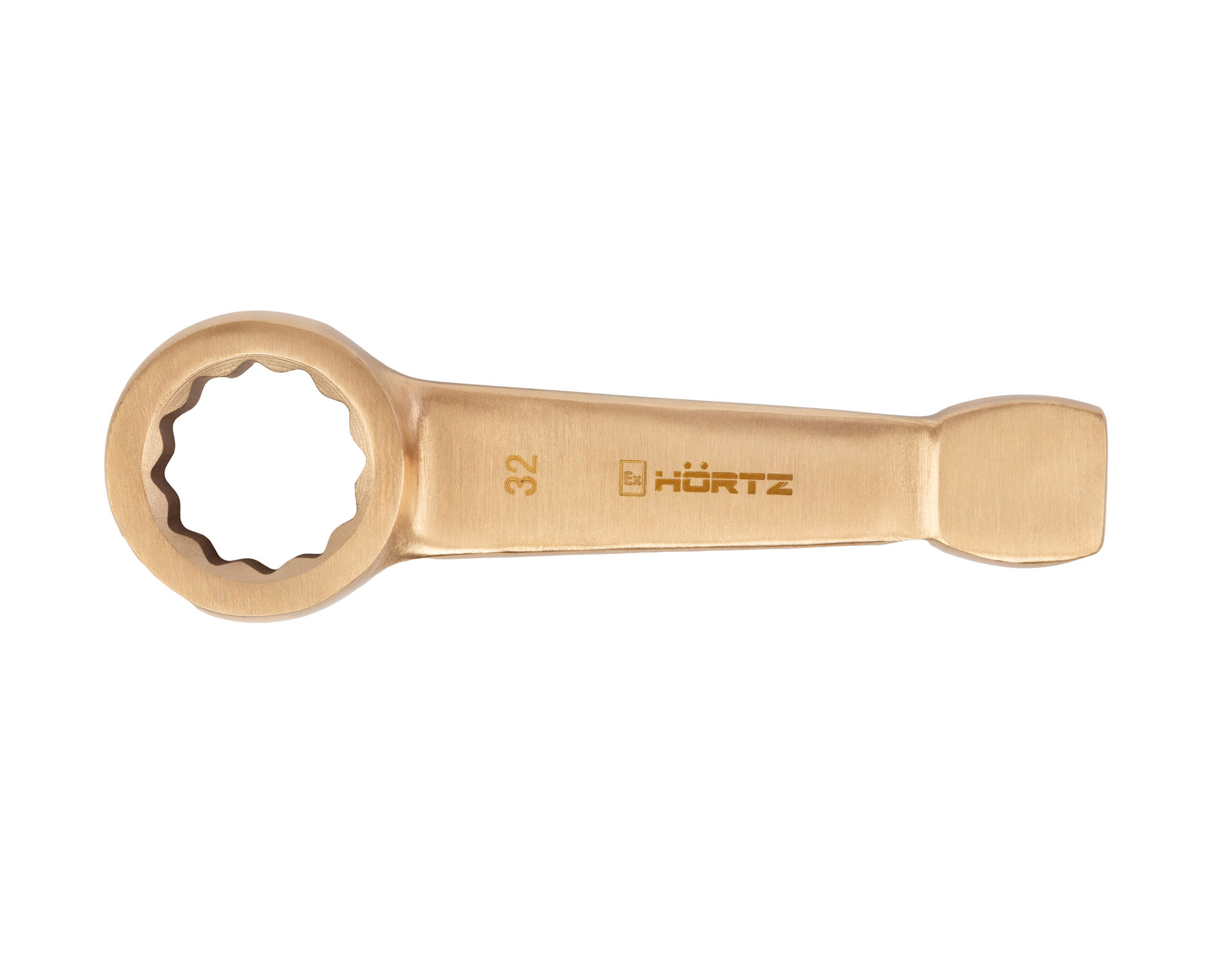 Ключ накидной односторонний ударный облегчённый 32 искробезопасный сплав BeCu 160A-32, HORTZ