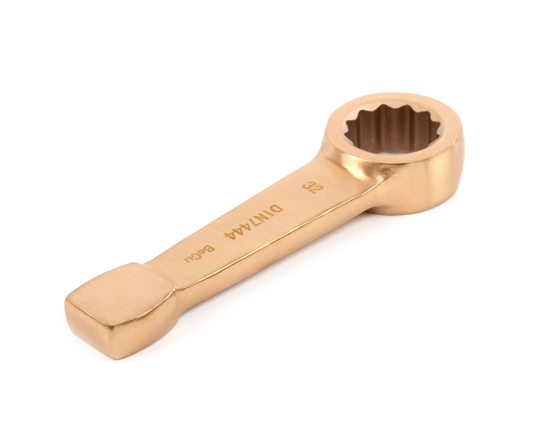 Ключ накидной односторонний ударный облегчённый 32 искробезопасный сплав BeCu 160A-32, HORTZ