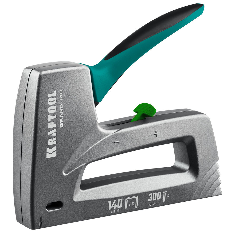 Алюминиевый рессорный степлер GRAND-140, тип 140 (G/11/57) 20GA (6 - 14 мм)/300 (16) KRAFTOOL 3194