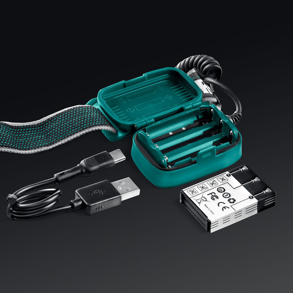 Фонарь налобный аккумуляторный 500 лм, 5 режимов, 1000мАч, 3ААА Hybrid power KH-10 KRAFTOOL 56452