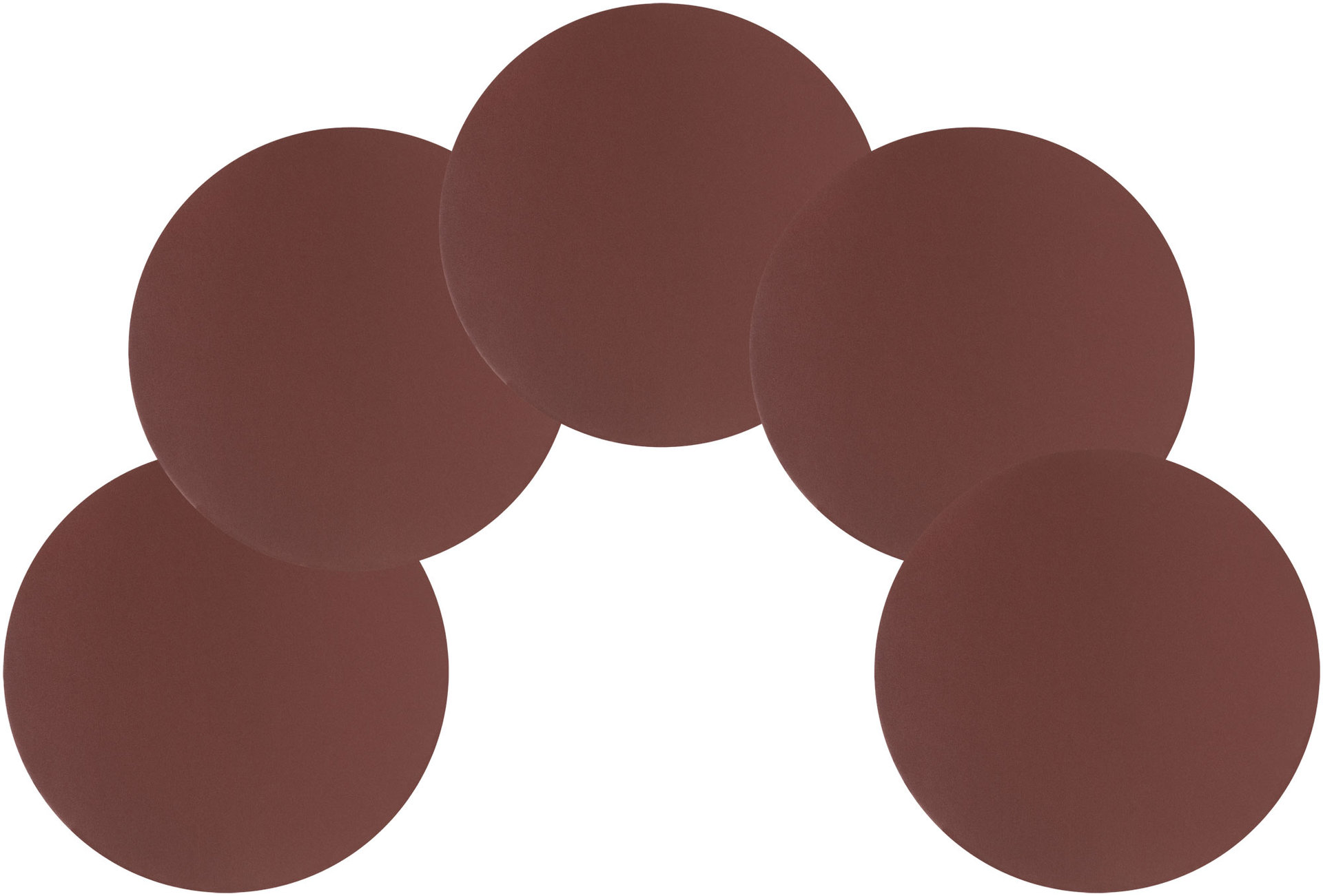 Круги шлифовальные сплошные (липучка), алюминий-оксидные, 125 мм, 5 шт. Р 1000 (39674)