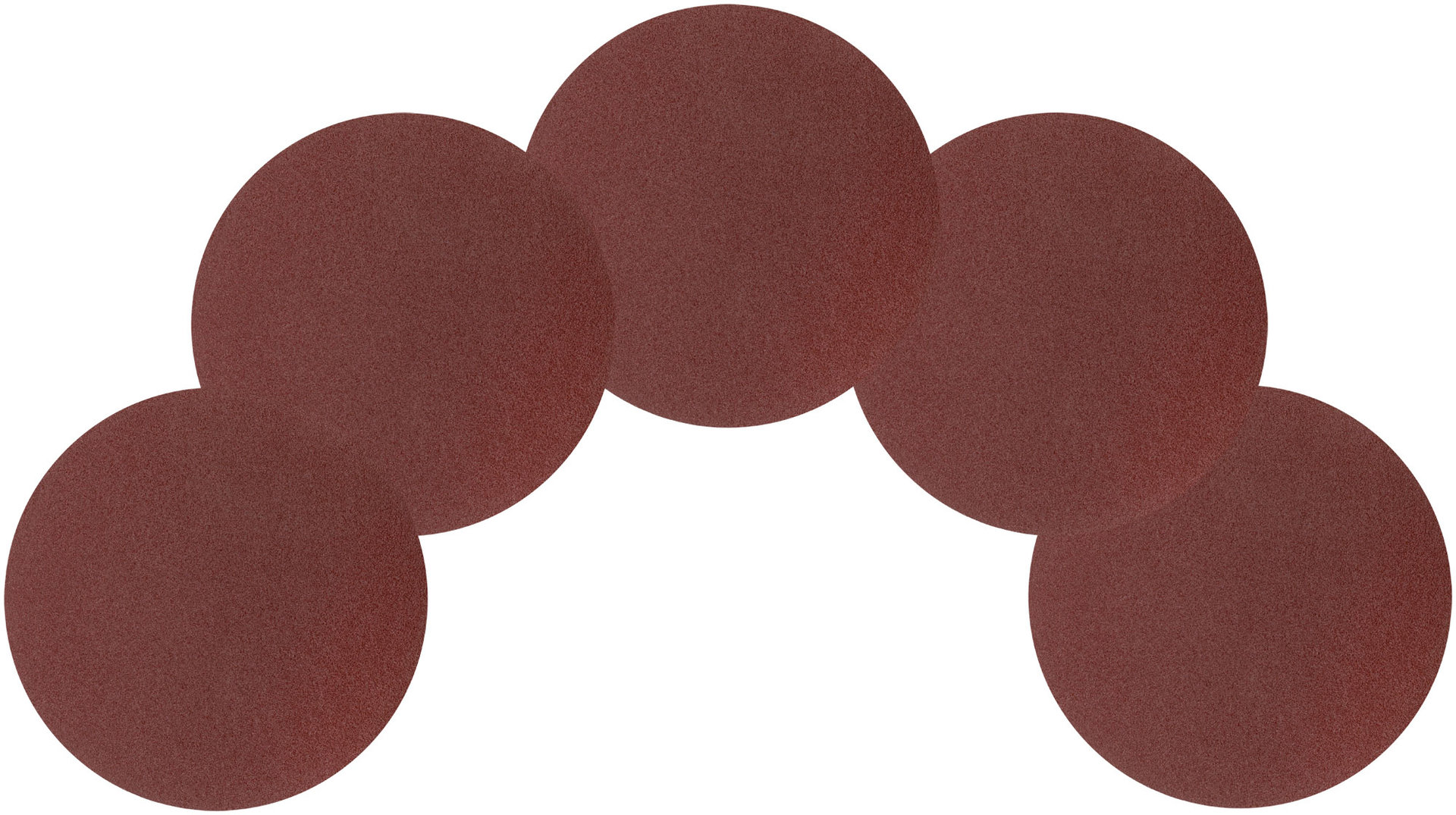 Круги шлифовальные сплошные (липучка), алюминий-оксидные, 150 мм, 5 шт. Р 80 (39804)