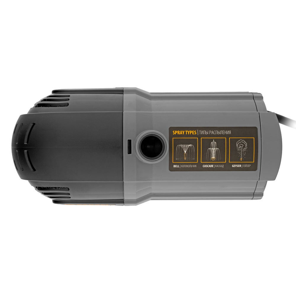 Насос фонтанный FNP31-24, 31 Вт, подъем 2,4 м, 1500 л/ч, колокольчик/2 каскада/гейзер Denzel (99031)