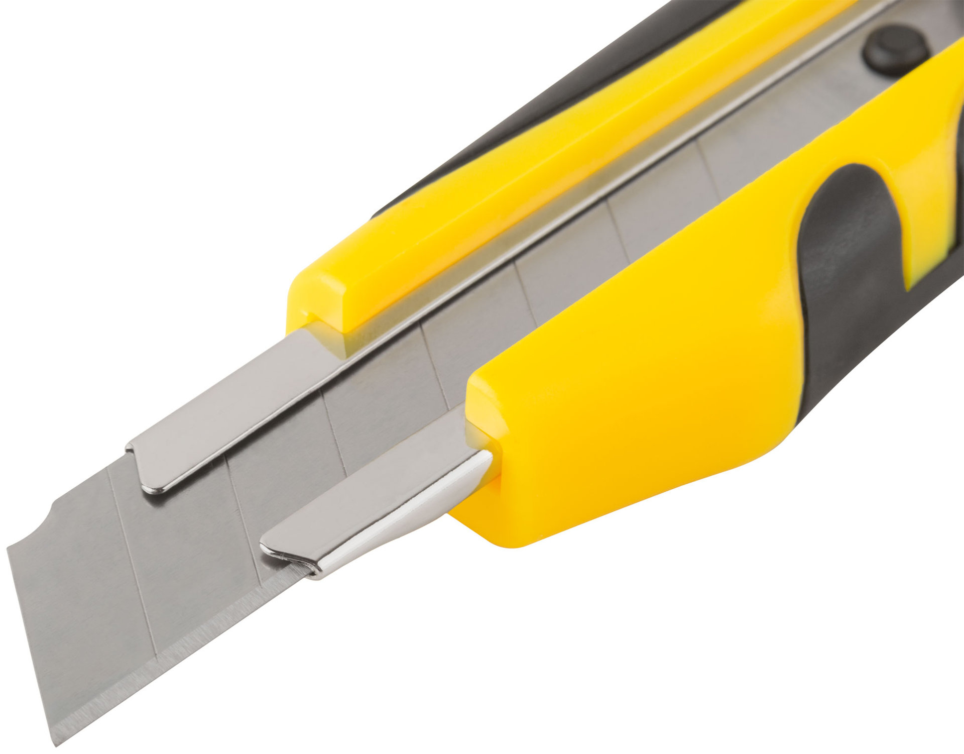 Нож технический 18 мм усиленный прорезиненный, вращ.прижим (10253)