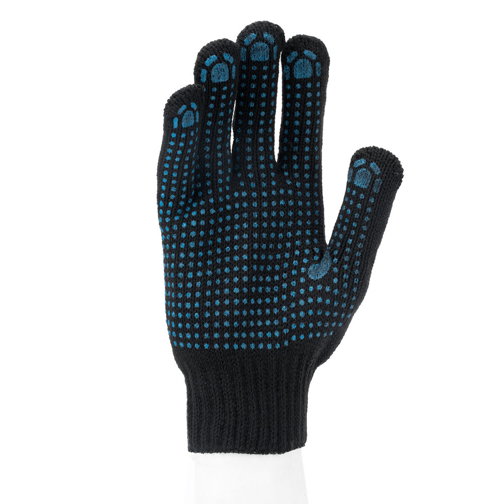 Перчатки трикотажные, акрил, с ПВХ точкой, 7 класс Сибртех (67701)