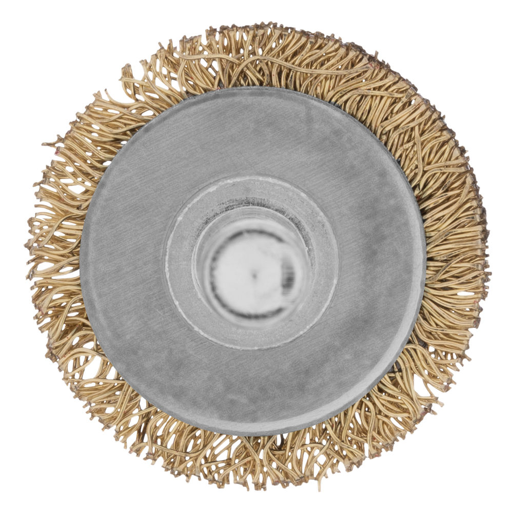 Щетка для дрели, 30 мм, плоская со шпилькой, латунированная витая проволока Matrix (74440)