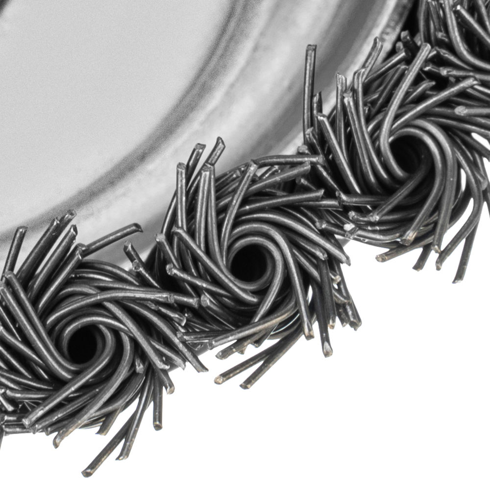 Щетка для УШМ, 150 мм, М14, чашка, крученая проволока 0.8 мм Matrix (74626)