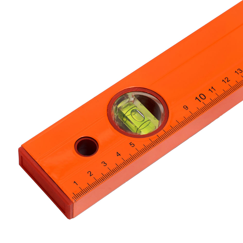 Уровень алюминиевый, 1200 мм, 3 глазка, желтый, линейка Sparta (330325)