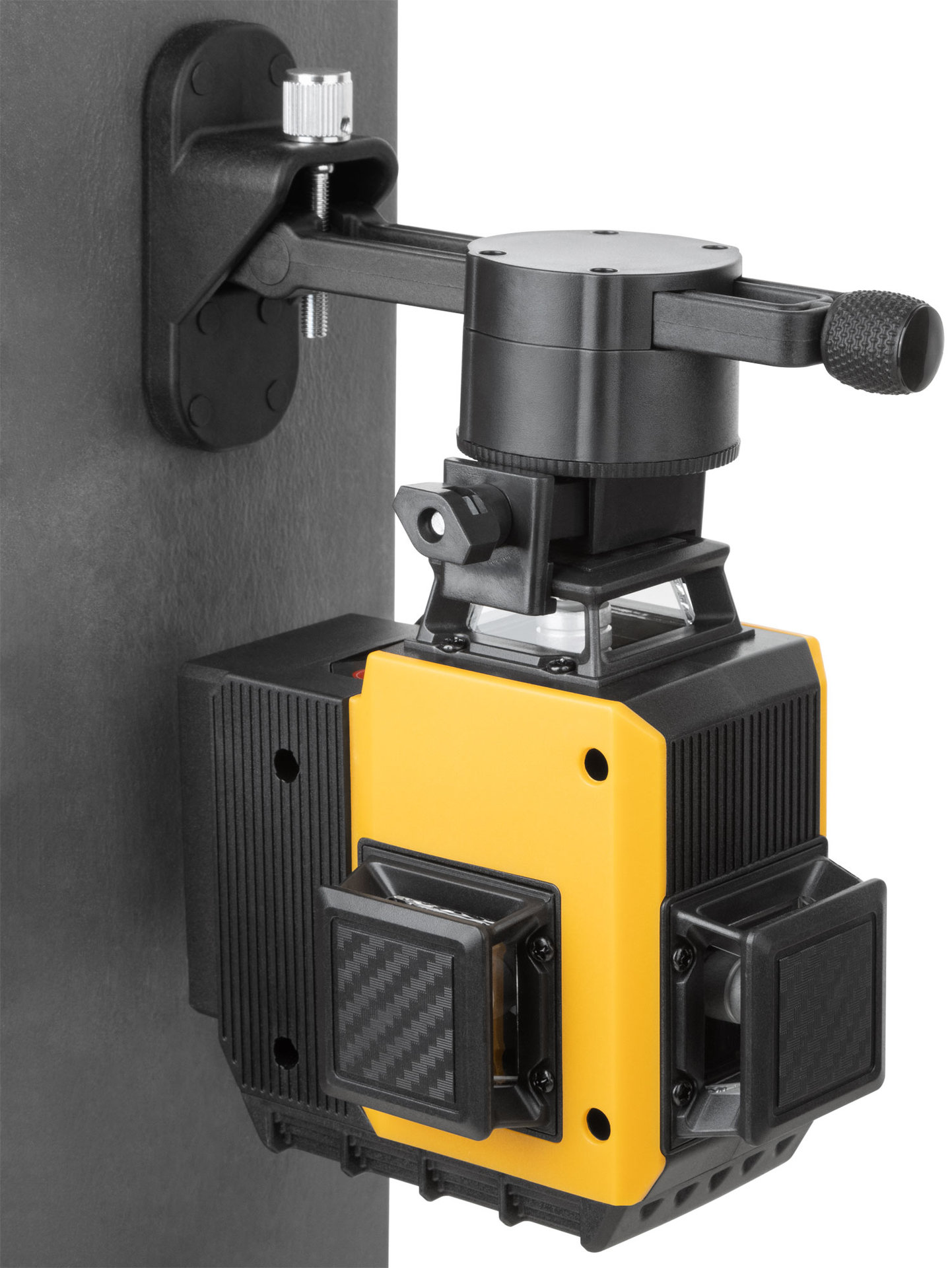 Уровень лазерный самоуспокаивающийся аккумуляторный Li-Ion, мультипризменный 3х360°, зеленый луч, диапазон 20 м, кейс (18670)