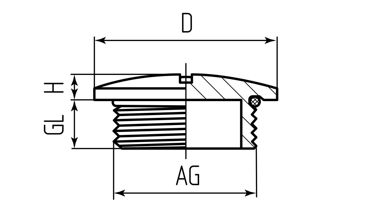 Заглушка латунная ОКМ-M16 (Fortisflex) (88665)