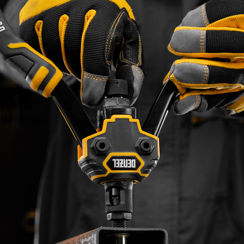 Заклепочник для резьбовых заклепок, двуручный, заклепки М3, М4, М5, М6, М8, М10, M12 Denzel (40501)