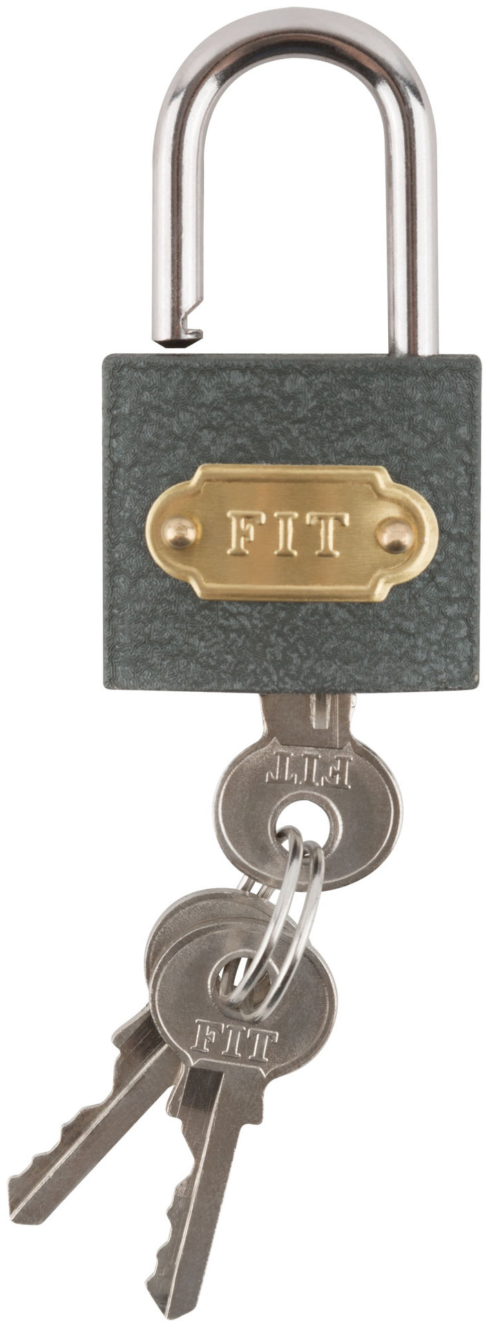 Замок навесной железный 32х28 мм, стальная дужка 5 мм (67132)