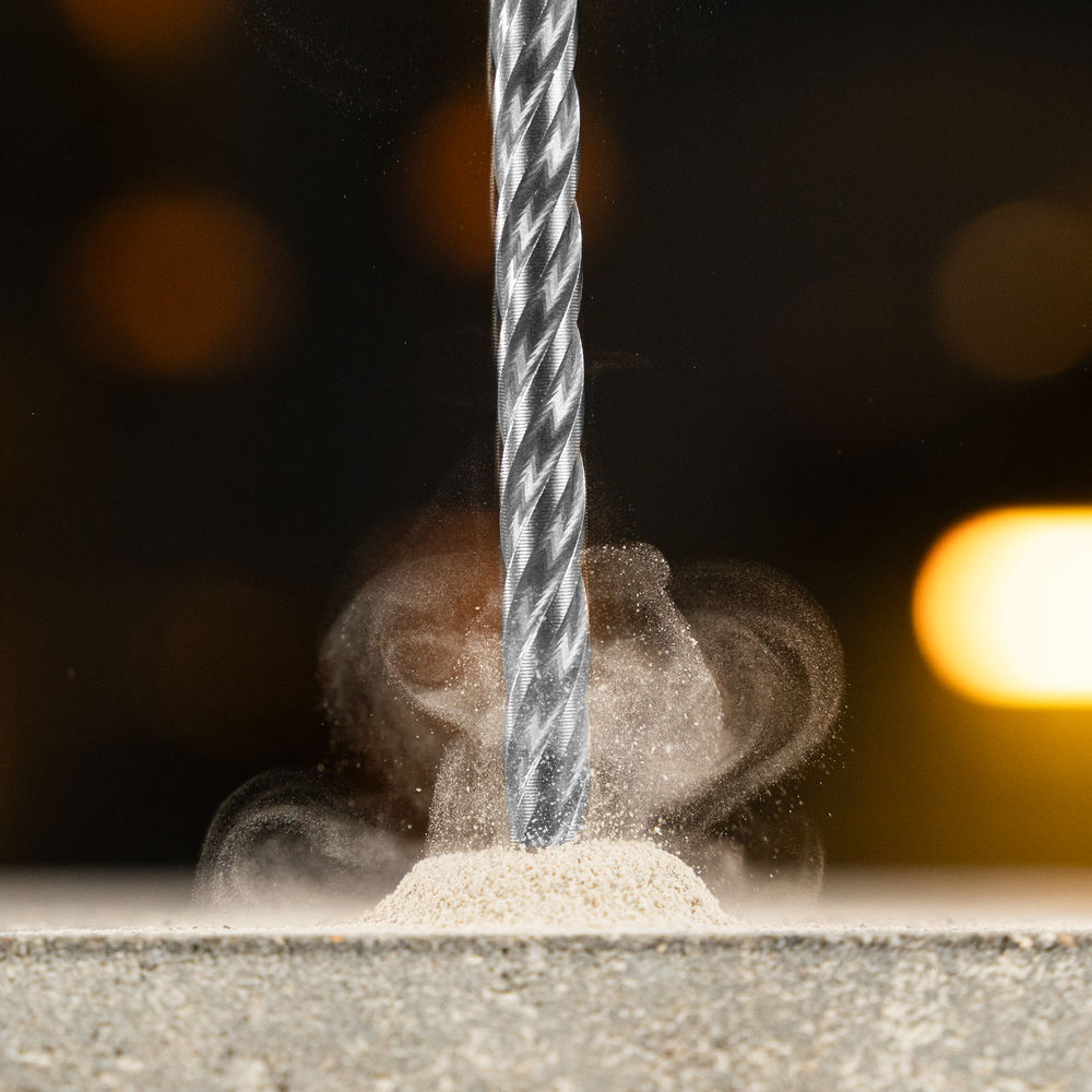 Бур по бетону, цельная крестовая пластина, 6x165 мм, SDS PLUS Denzel (705301)