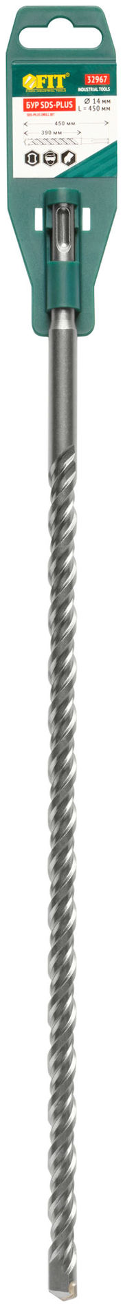 Бур по бетону SDS PLUS с двойной резьбой 14х450 мм (32967)