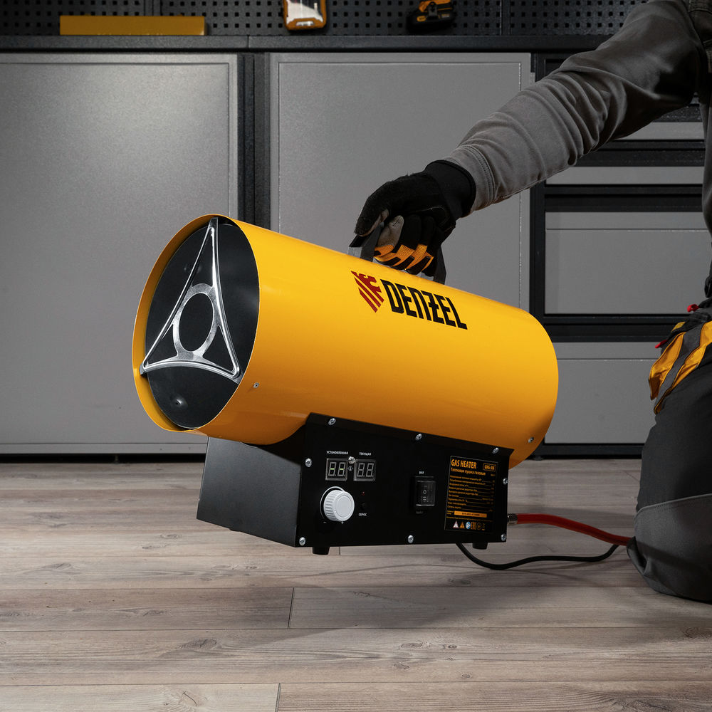 Газовая тепловая пушка GHG-30i, 30 кВт, цифровой термостат, пропан-бутан Denzel (96471)