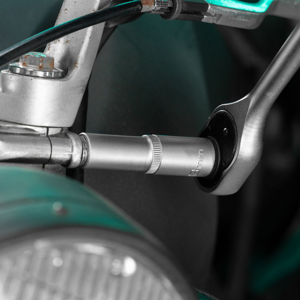 Головка торцевая удлиненная, 13 мм, шестигранная, CrV, под квадрат 1/2 Stels