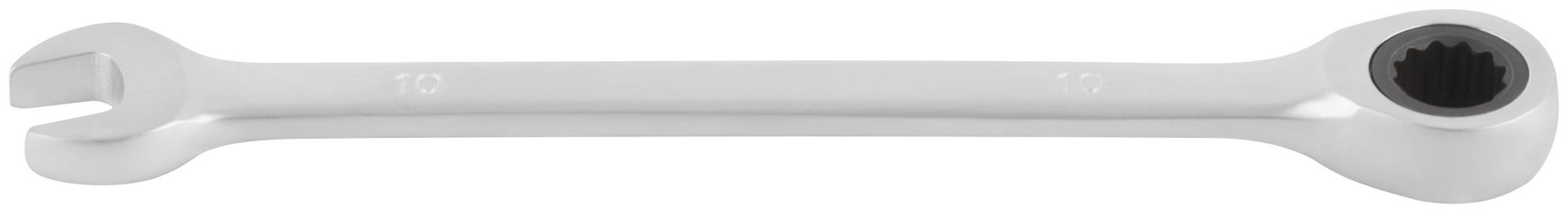 Ключ комбинированный трещоточный, CrV реверсивный механизм 10 мм (63460)