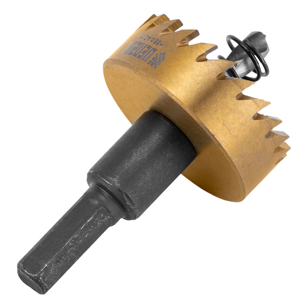 Коронка по металлу HSS, 40 мм, нитридтитановое покрытие Denzel (724112)