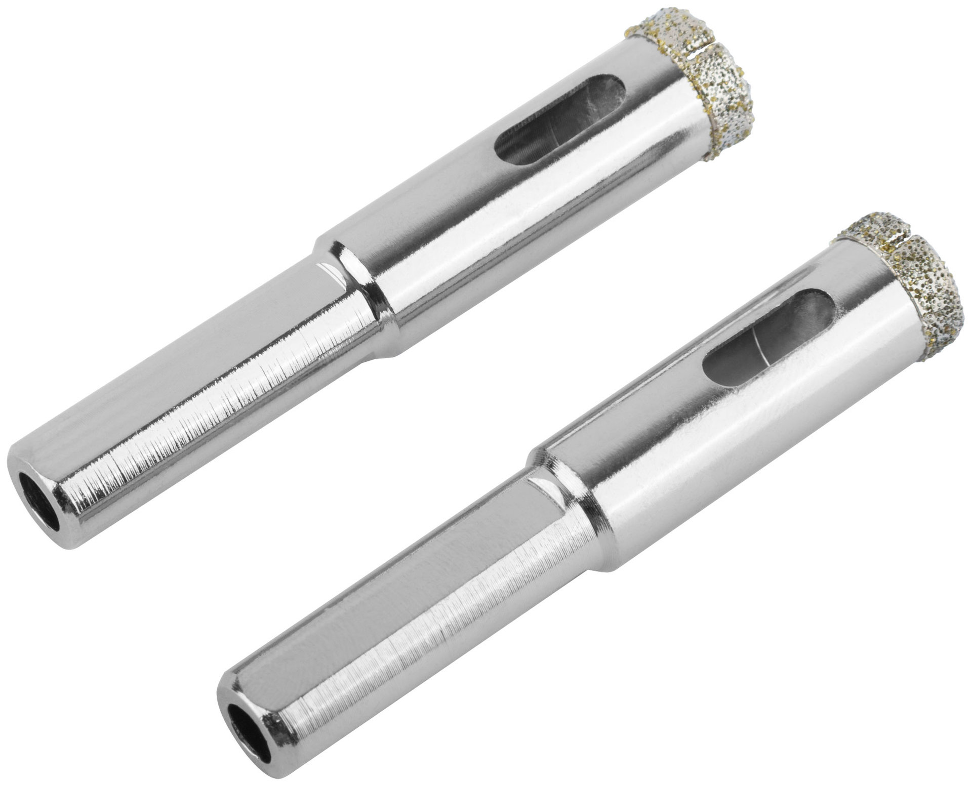 Коронки кольцевые по керамограниту, камню и кафелю алмазные, набор 2 шт., 12х65 мм (16204)