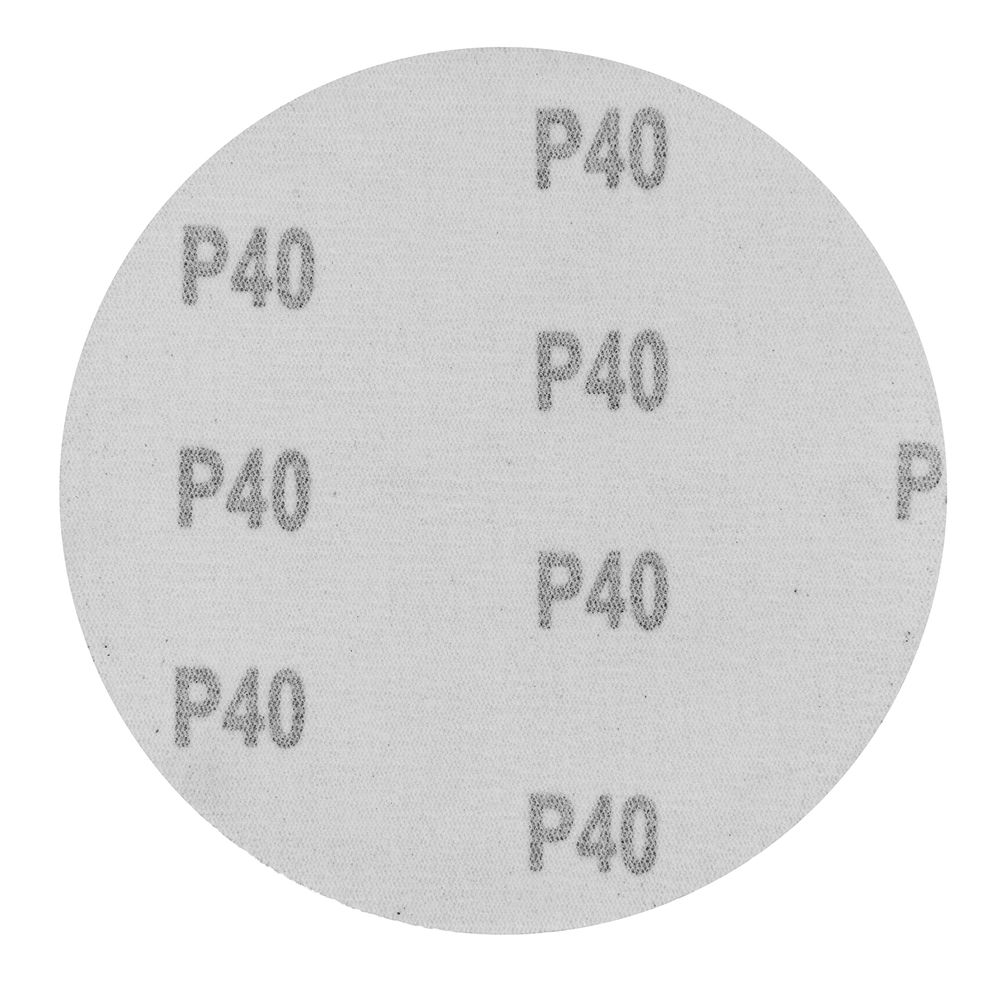 Круг абразивный на ворсовой подложке под липучку, P 40, 125 мм, 10 шт Сибртех (738357)